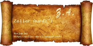 Zeller Aurél névjegykártya